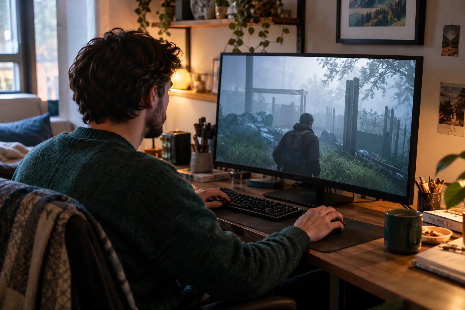 Candid editorial photo for Dead by Daylight, of an original game scene using camera frames and a stable visual reference.