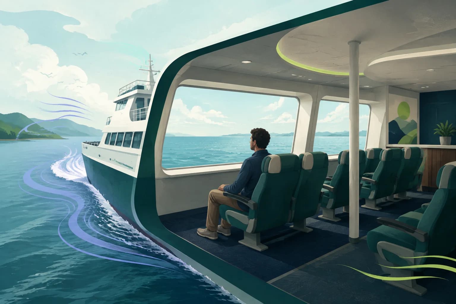 Bow or stern: where to sit on a boat or ferry to avoid seasickness