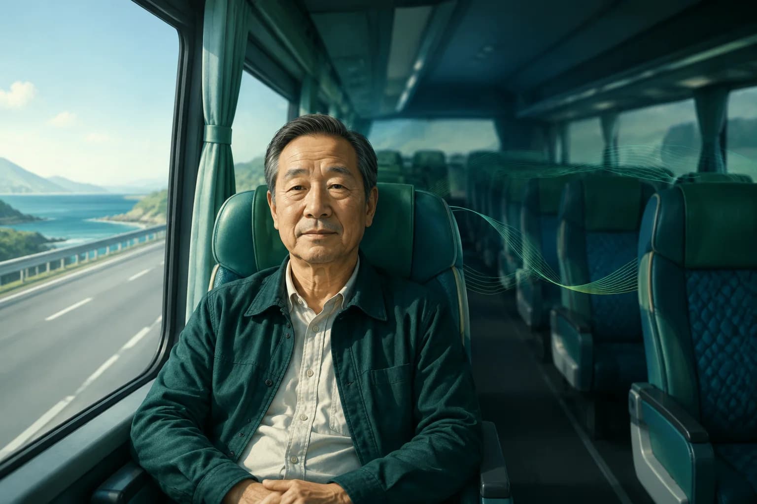 Where to sit on a bus or coach to avoid motion sickness