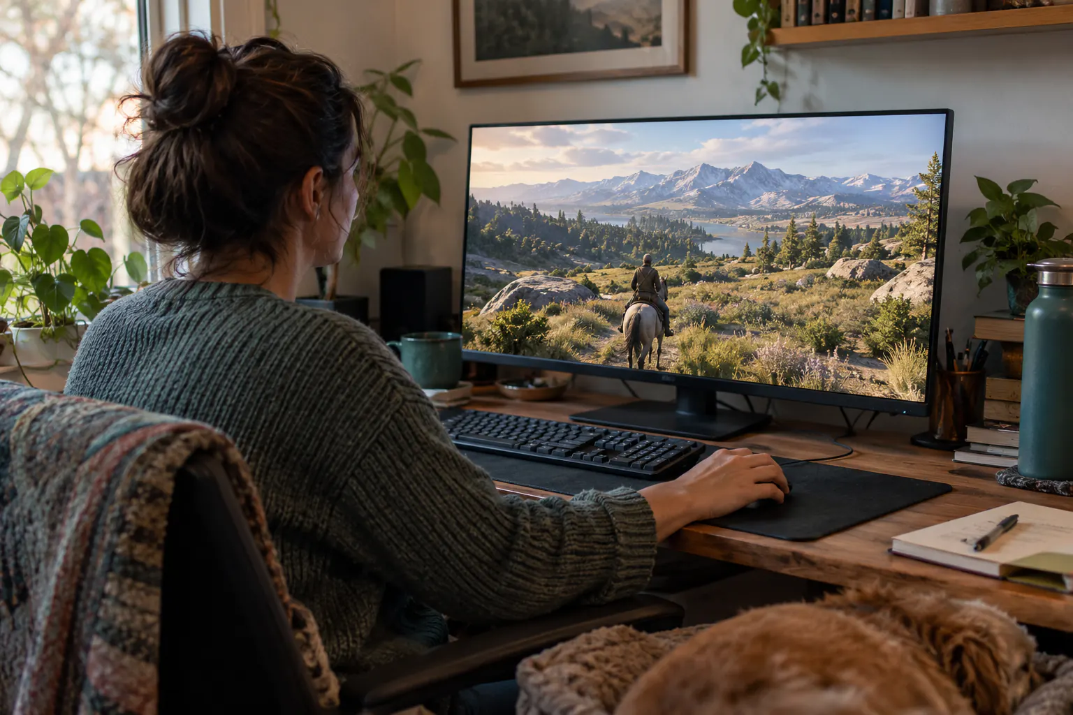 Candid editorial photo for Red Dead Redemption 2, of an original game scene using camera frames and a stable visual reference.